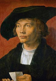 Portrait of Bernhard von Reesen, 1521 by Durer | Canvas Print
