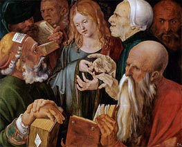 Christ Among the Doctors, 1506 by Durer | Canvas Print