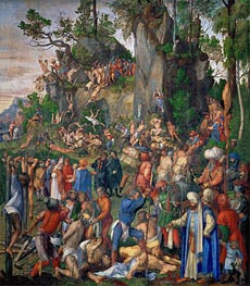 Marter der zehntausend Christen, 1508 von Durer | Leinwand Kunstdruck