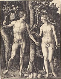Adam and Eve, 1504 by Durer | Paper Art Print