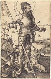 Heiliger George stehend, c.1507/08 von Durer | Papier-Kunstdruck