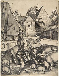 Der verlorene Sohn, c.1496 von Durer | Papier-Kunstdruck