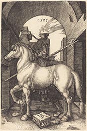 Kleines Pferd, 1505 von Durer | Papier-Kunstdruck