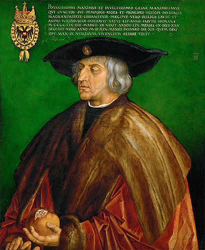 Kaiser Maximilian I, 1519 | Durer | Giclée Leinwand Kunstdruck