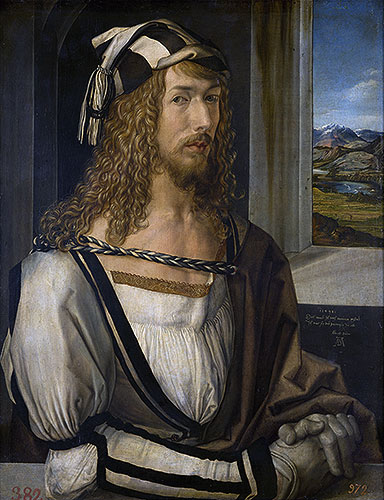 Durer | Self Portrait at 26, 1498 | Giclée Canvas Print