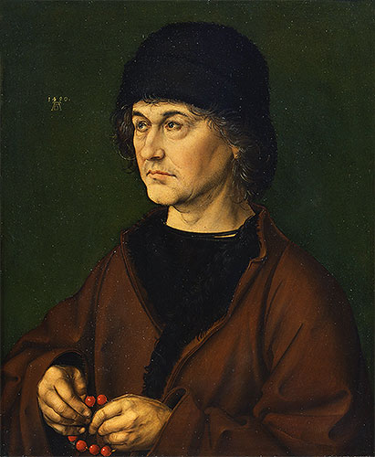 Portrait of Durer's Father, 1490 | Durer | Giclée Leinwand Kunstdruck
