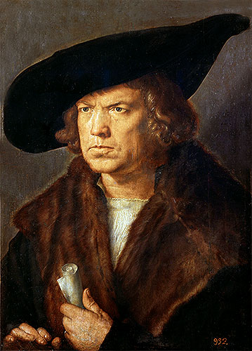 Portrait of an Unknown Man, 1521 | Durer | Giclée Leinwand Kunstdruck