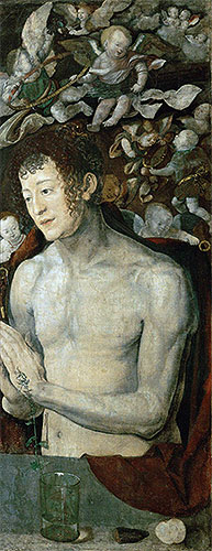 Heiliger Sebastian (Dresdner Altar - rechtes Flügelbild), 1496 | Durer