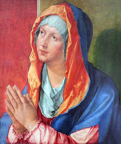 Durer | The Virgin Mary in Prayer, 1518 | Giclée Canvas Print