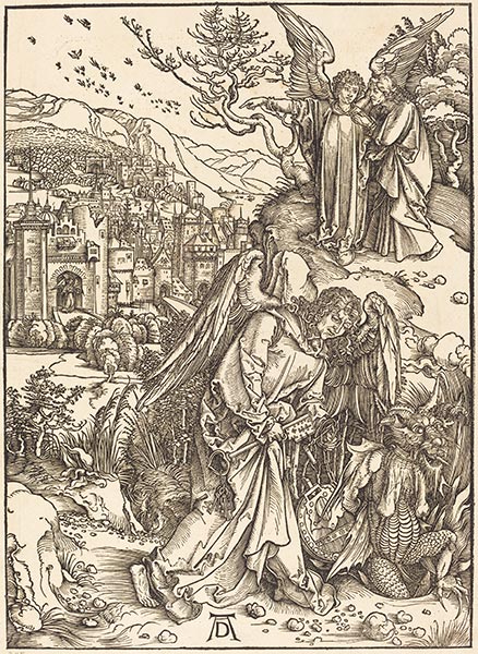 Der Engel mit dem Schlüssel zur bodenlosen Grube, 1498 | Durer | Giclée Papier-Kunstdruck