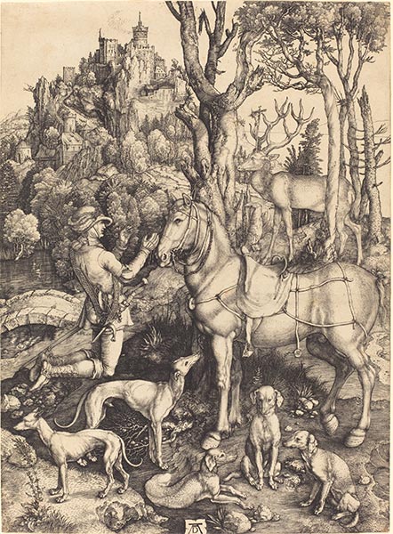 Heiliger Eustace, c.1500/01 | Durer | Giclée Papier-Kunstdruck