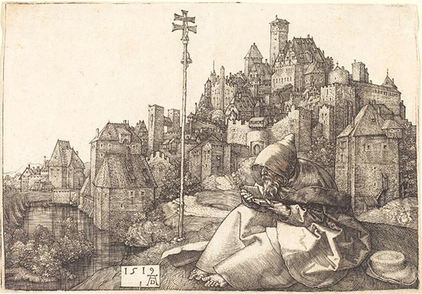 Heiliger Anthony liest, 1519 | Durer | Giclée Papier-Kunstdruck