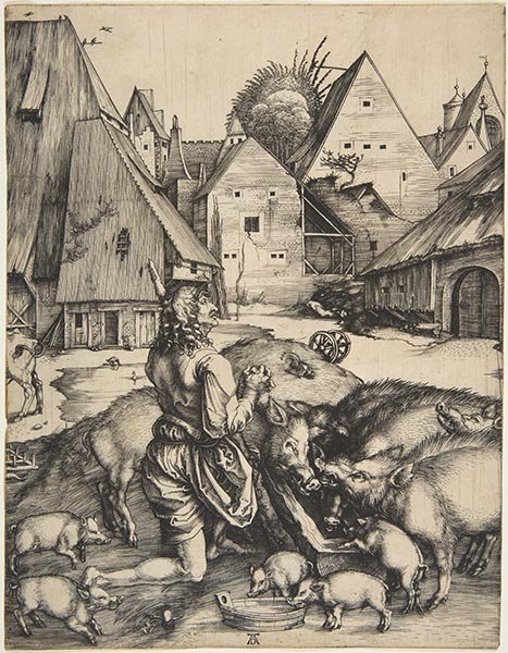 Der verlorene Sohn, c.1496 | Durer | Giclée Papier-Kunstdruck