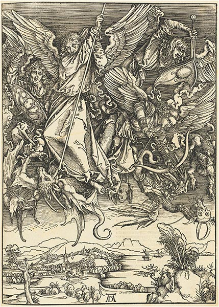 Saint Michael Fighting the Dragon, 1514 | Durer | Giclée Paper Art Print