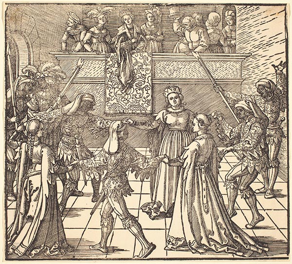 Durer | Maskeradentanz mit Fackeln, c.1516 | Giclée Papier-Kunstdruck