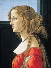 Portrait of a Young Woman | Botticelli | Painting Reproduction