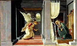 The Annunciation, c.1485 by Botticelli | Canvas Print