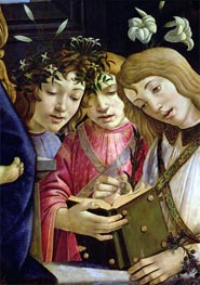 Madonna and Child with the Young St. John the Baptist and Angels (Detail), n.d. by Botticelli | Canvas Print
