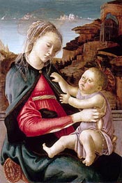 Madonna Guidi, c.1465/70 von Botticelli | Leinwand Kunstdruck