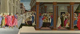 Botticelli | Four Scenes from the Early Life of Saint Zenobius  from Two Spalliera Panels | Giclée Canvas Print