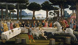 The Story of Nastagio degli Onesti, c.1483 von Botticelli | Leinwand Kunstdruck