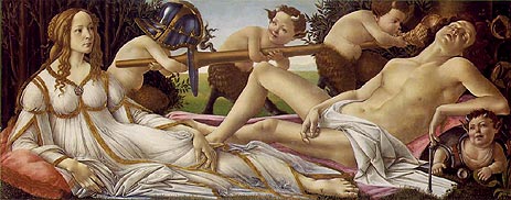 Venus and Mars, c.1485 | Botticelli | Giclée Canvas Print