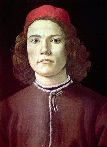 Portrait of a Young Man, c.1480/85 | Botticelli | Giclée Leinwand Kunstdruck