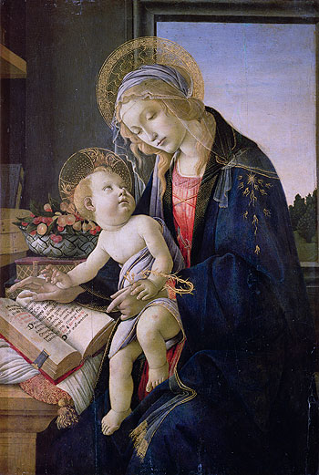 Madonna with the Book, 1483 | Botticelli | Giclée Leinwand Kunstdruck