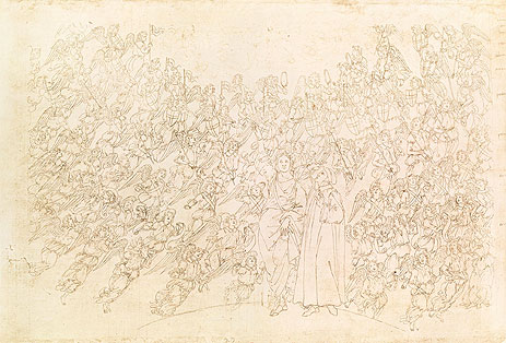 Dante and Beatrice, c.1480 | Botticelli | Giclée Paper Art Print
