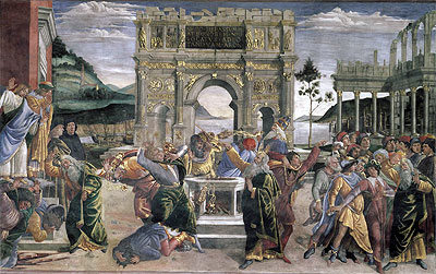 Die Bestrafung von Korah, Dathan und Abiram, 1481 | Botticelli