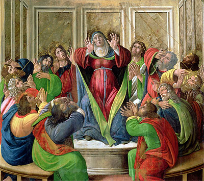 The Descent of the Holy Ghost, n.d. | Botticelli | Giclée Leinwand Kunstdruck