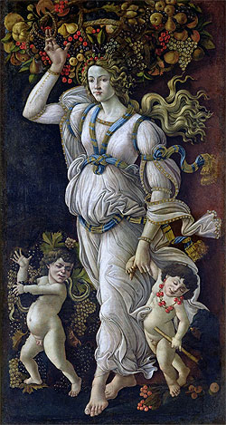 Autumn or Allegory Against the Abuse of Wine, n.d. | Botticelli | Giclée Leinwand Kunstdruck