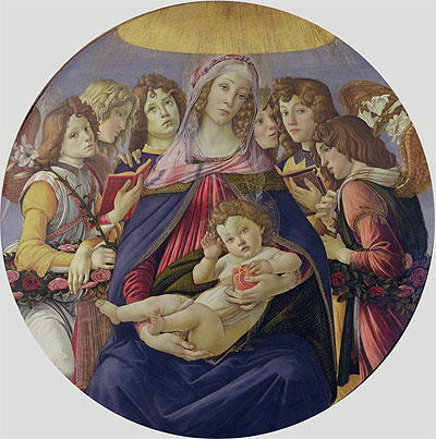 The Madonna of the Pomegranate, c.1478/79 | Botticelli | Giclée Leinwand Kunstdruck