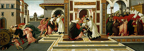Four Scenes from the Life of St. Zenobius, c.1500 | Botticelli | Giclée Leinwand Kunstdruck
