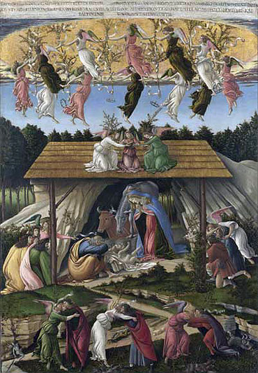 Mystic Nativity, 1500 | Botticelli | Giclée Leinwand Kunstdruck