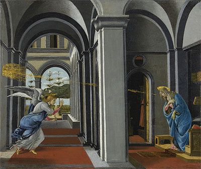 The Anunciation, c.1493 | Botticelli | Giclée Leinwand Kunstdruck