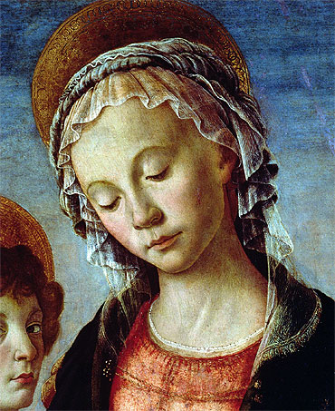 Madonna and Child (Detail), c.1470 | Botticelli | Giclée Leinwand Kunstdruck