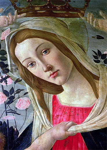 Madonna and Child Crowned by Angels (Detail), n.d. | Botticelli | Giclée Leinwand Kunstdruck