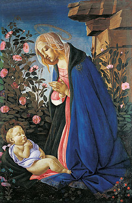 The Virgin Adoring the Sleeping Christ Child, c.1490 | Botticelli | Giclée Leinwand Kunstdruck