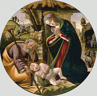 Adoration of the Christ Child, c.1500 | Botticelli | Giclée Leinwand Kunstdruck