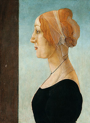 Portrait of a Lady, n.d. | Botticelli | Giclée Leinwand Kunstdruck