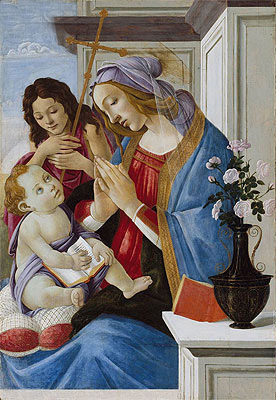 Botticelli | Virgin and Child with Saint John the Baptist, c.1500 | Giclée Canvas Print