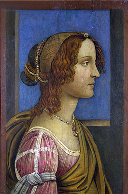 Botticelli | A Lady in Profile, c.1490 | Giclée Leinwand Kunstdruck