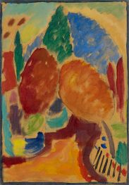 Variation: Der orange Weg, 1916 von Alexei Jawlensky | Kunstdruck