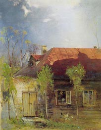 Small House in a Province. Spring, 1878 by Alexey Savrasov | Canvas Print