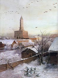 The Sukharev Tower in Moscow, 1872 by Alexey Savrasov | Canvas Print