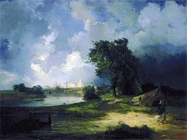 View of the Kremlin in Bad Weather | Alexey Savrasov | Painting Reproduction