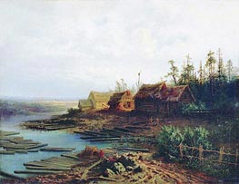 Alexey Savrasov | Rafts, 1868 | Giclée Canvas Print