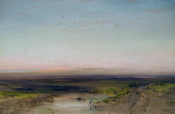 Sunset, c.1870 | Alexey Savrasov | Giclée Leinwand Kunstdruck