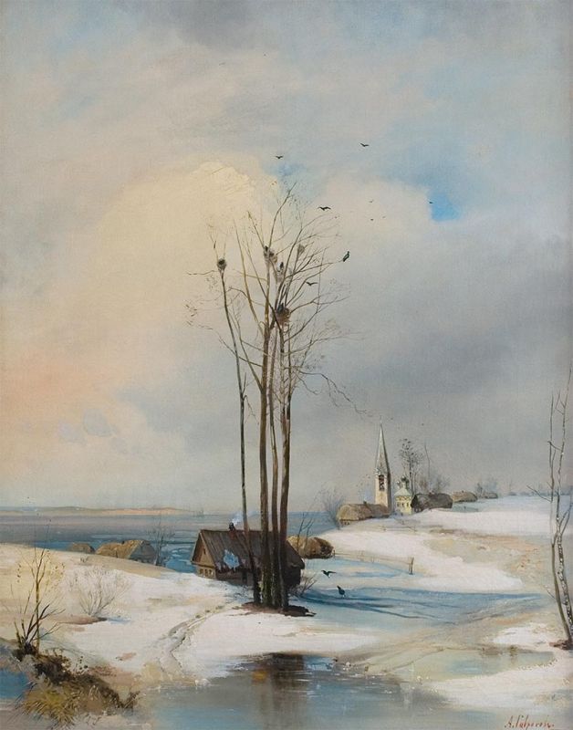 Early Spring. Thaw, 1880s | Alexey Savrasov